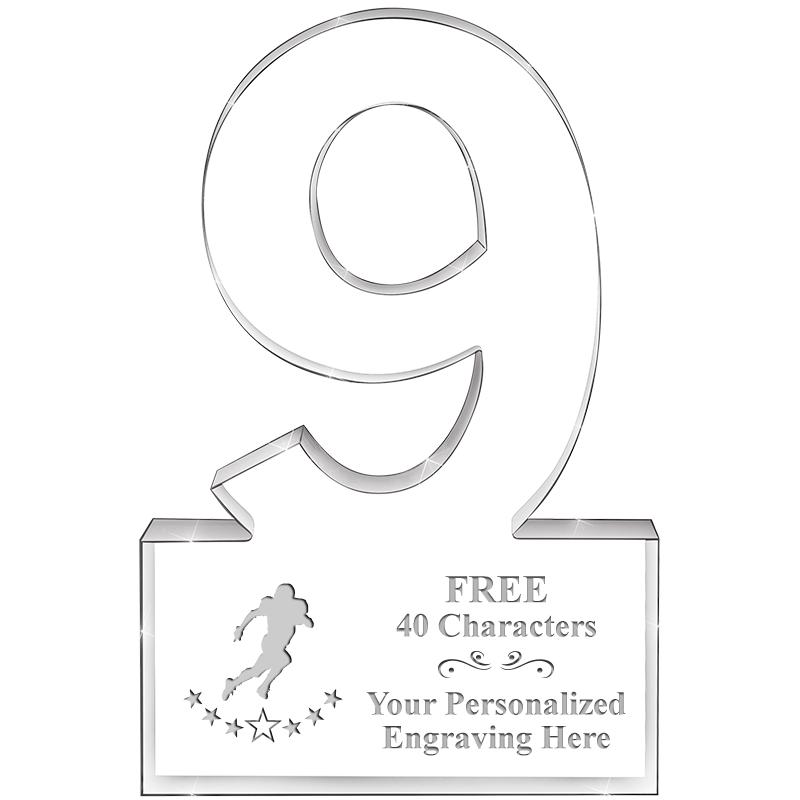 6" 9 YEARS OF SERVICE ACRYLIC