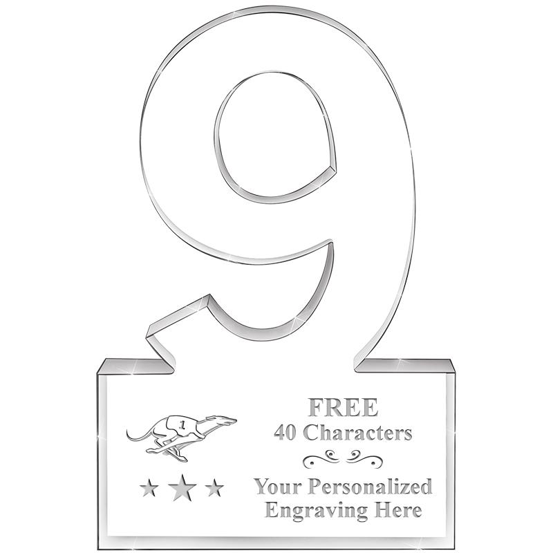 6" 9 YEARS OF SERVICE ACRYLIC