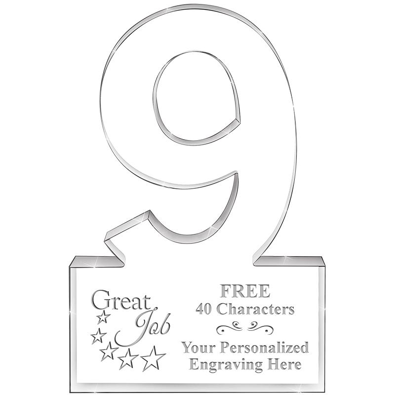 6" 9 YEARS OF SERVICE ACRYLIC