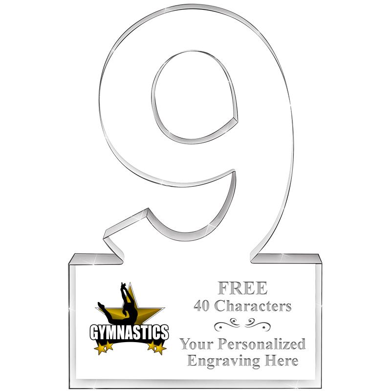 6" 9 YEARS OF SERVICE ACRYLIC