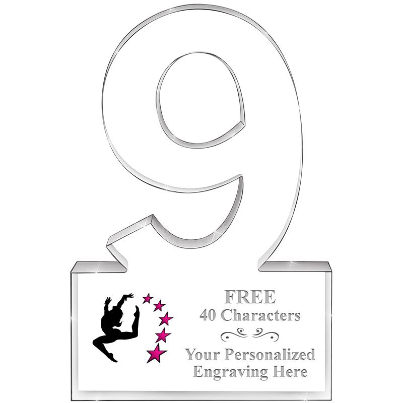 6" 9 YEARS OF SERVICE ACRYLIC