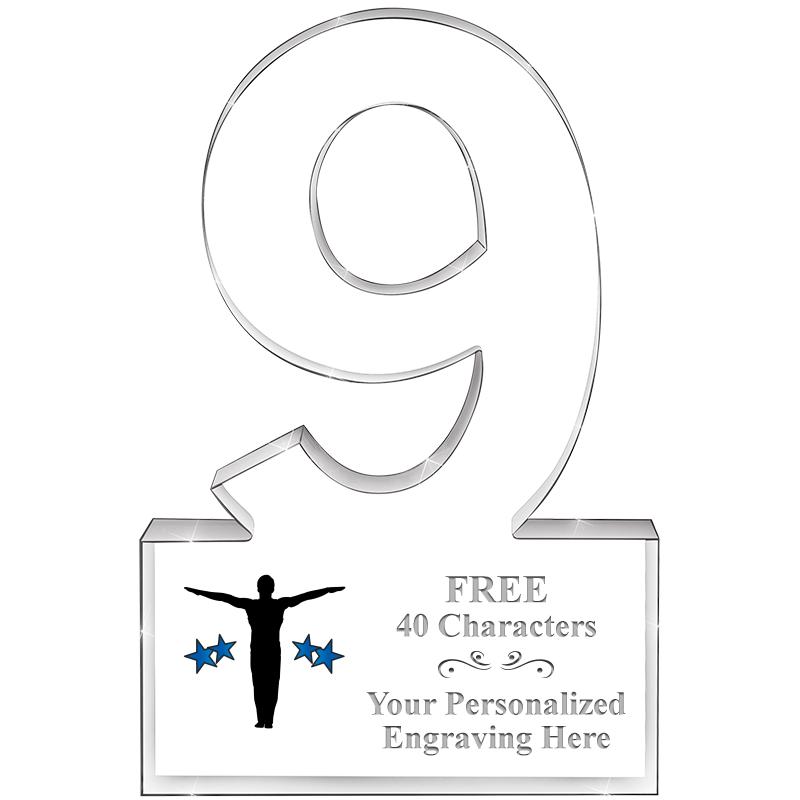 6" 9 YEARS OF SERVICE ACRYLIC