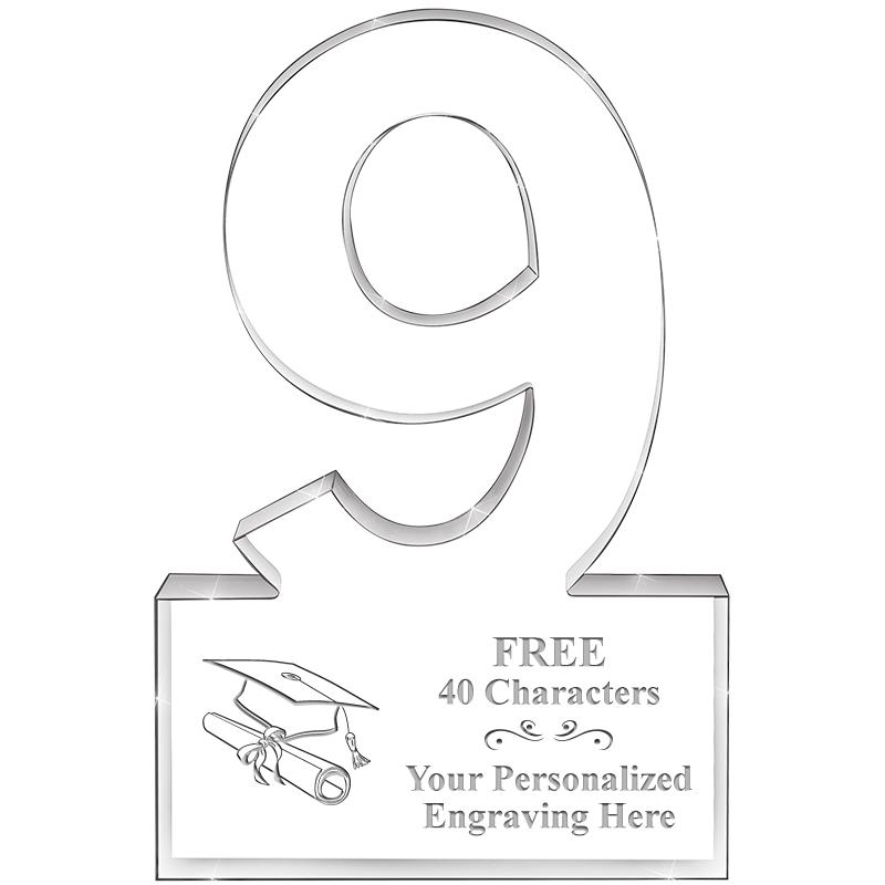 6" 9 YEARS OF SERVICE ACRYLIC