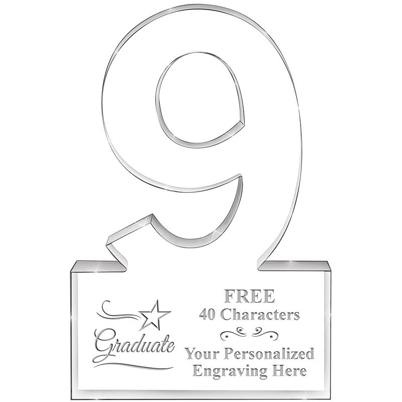 6" 9 YEARS OF SERVICE ACRYLIC