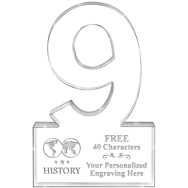 6" 9 YEARS OF SERVICE ACRYLIC