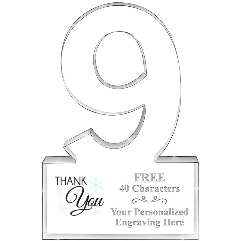 6" 9 YEARS OF SERVICE ACRYLIC