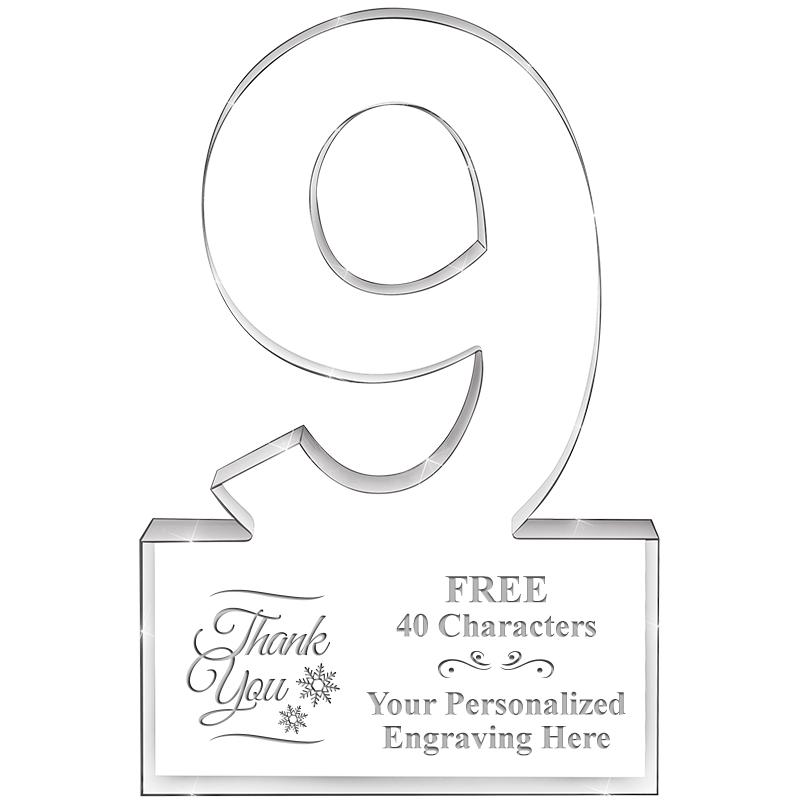 6" 9 YEARS OF SERVICE ACRYLIC