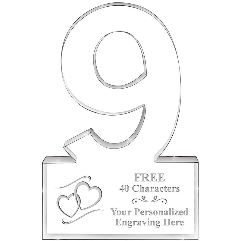 6" 9 YEARS OF SERVICE ACRYLIC