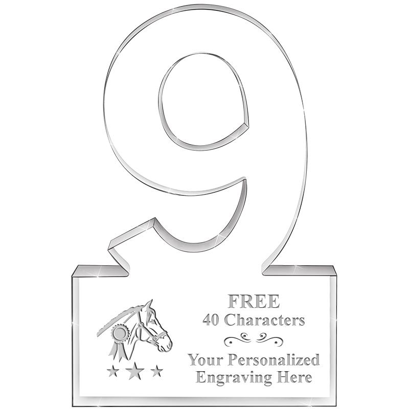 6" 9 YEARS OF SERVICE ACRYLIC