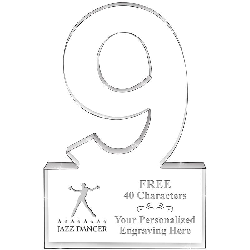 6" 9 YEARS OF SERVICE ACRYLIC