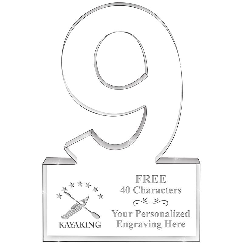 6" 9 YEARS OF SERVICE ACRYLIC