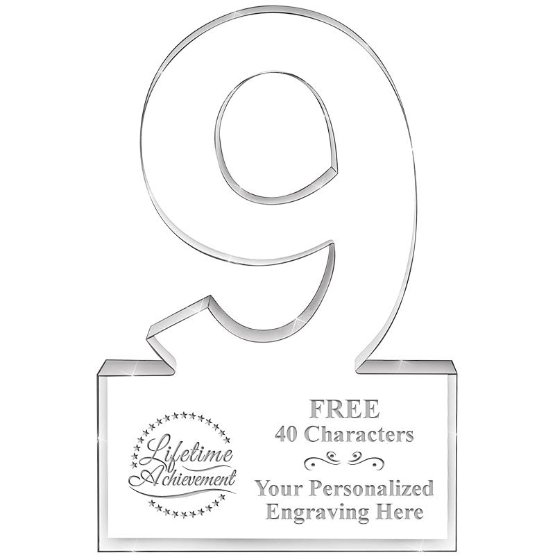 6" 9 YEARS OF SERVICE ACRYLIC