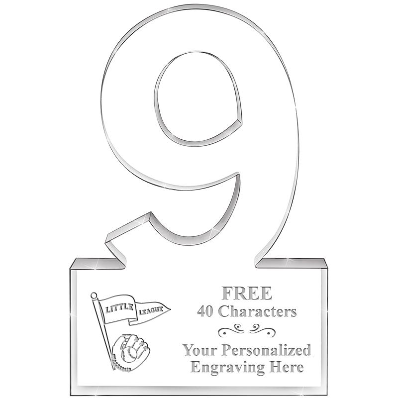 6" 9 YEARS OF SERVICE ACRYLIC