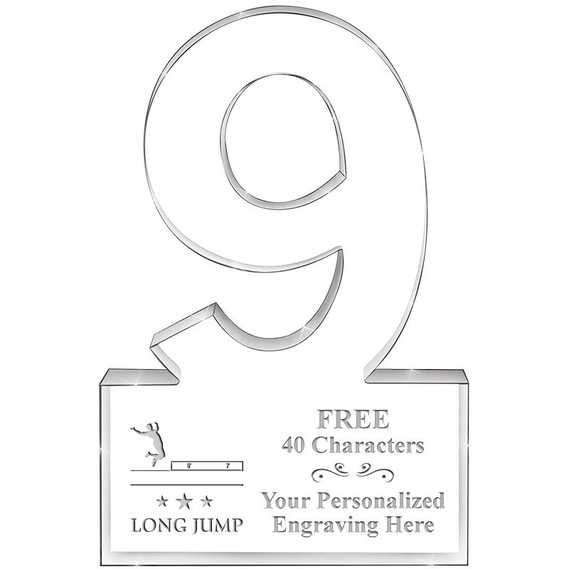 6" 9 YEARS OF SERVICE ACRYLIC