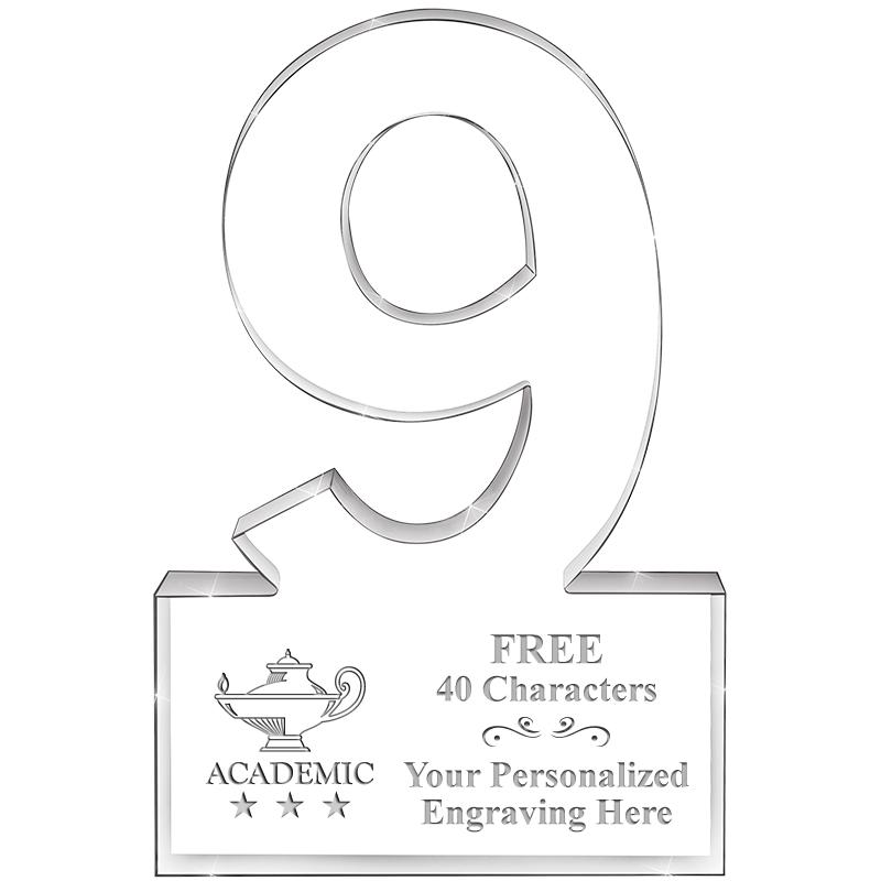 6" 9 YEARS OF SERVICE ACRYLIC