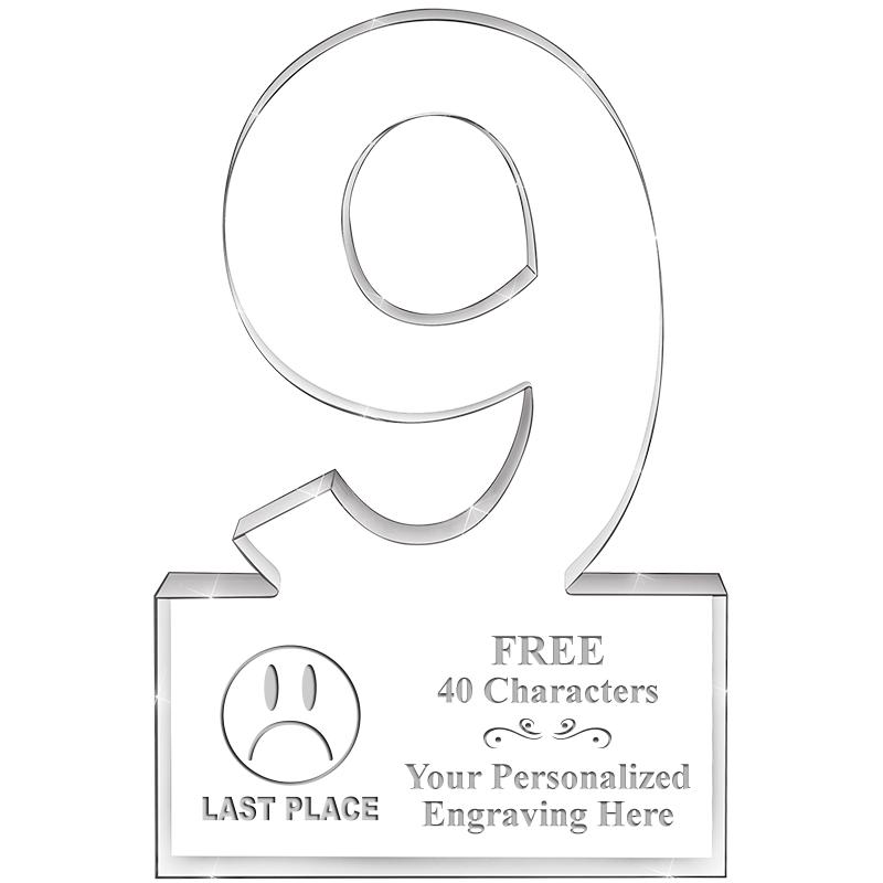 6" 9 YEARS OF SERVICE ACRYLIC