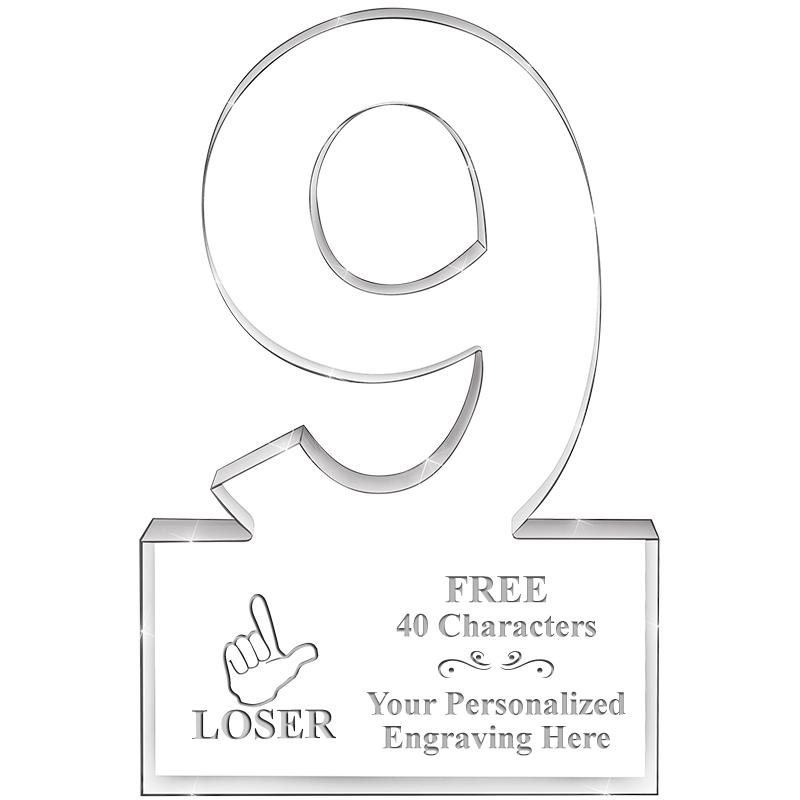 6" 9 YEARS OF SERVICE ACRYLIC