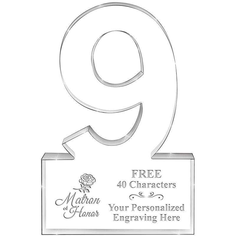 6" 9 YEARS OF SERVICE ACRYLIC