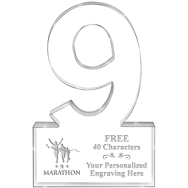 6" 9 YEARS OF SERVICE ACRYLIC