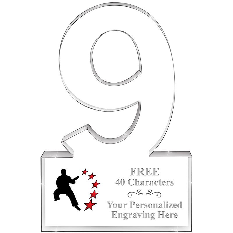 6" 9 YEARS OF SERVICE ACRYLIC