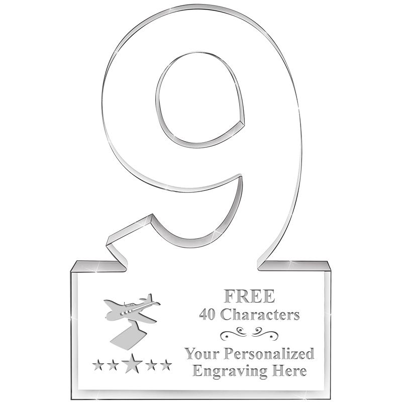 6" 9 YEARS OF SERVICE ACRYLIC