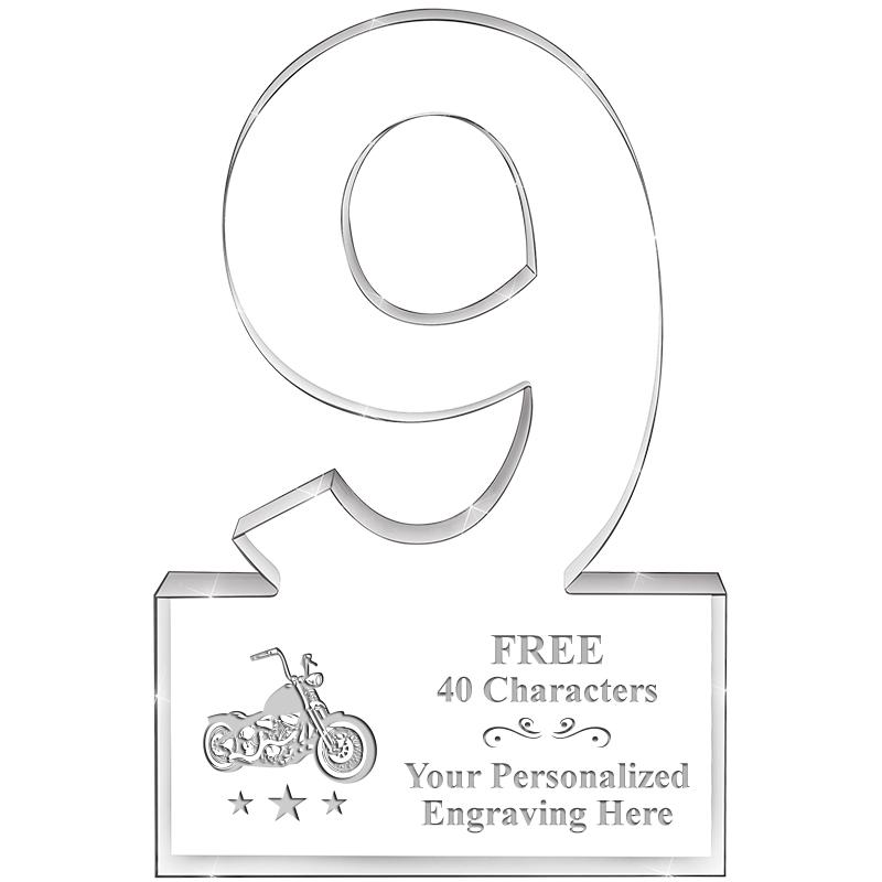 6" 9 YEARS OF SERVICE ACRYLIC