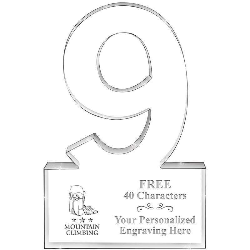 6" 9 YEARS OF SERVICE ACRYLIC