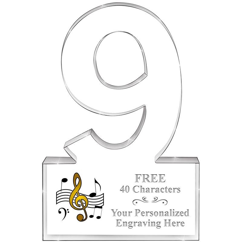 6" 9 YEARS OF SERVICE ACRYLIC