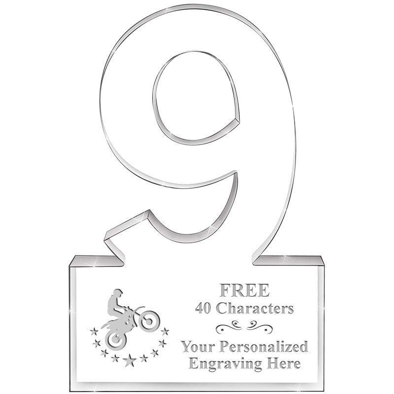 6" 9 YEARS OF SERVICE ACRYLIC