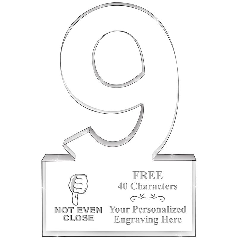 6" 9 YEARS OF SERVICE ACRYLIC