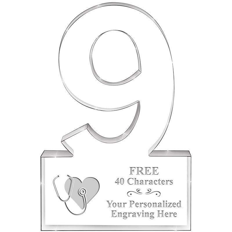 6" 9 YEARS OF SERVICE ACRYLIC