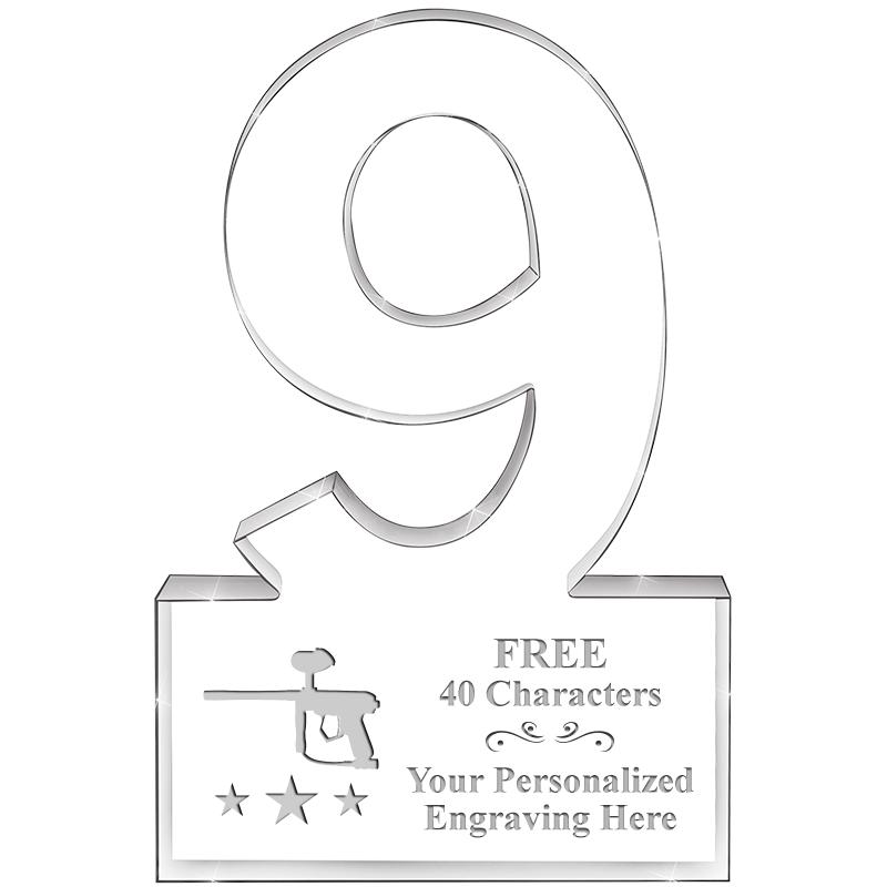 6" 9 YEARS OF SERVICE ACRYLIC