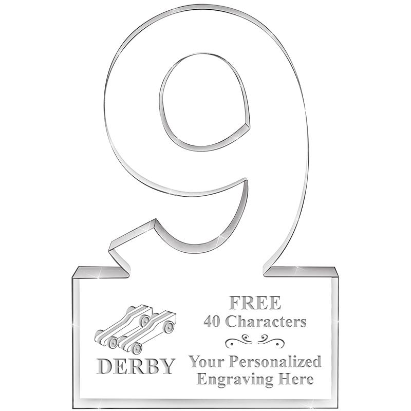 6" 9 YEARS OF SERVICE ACRYLIC