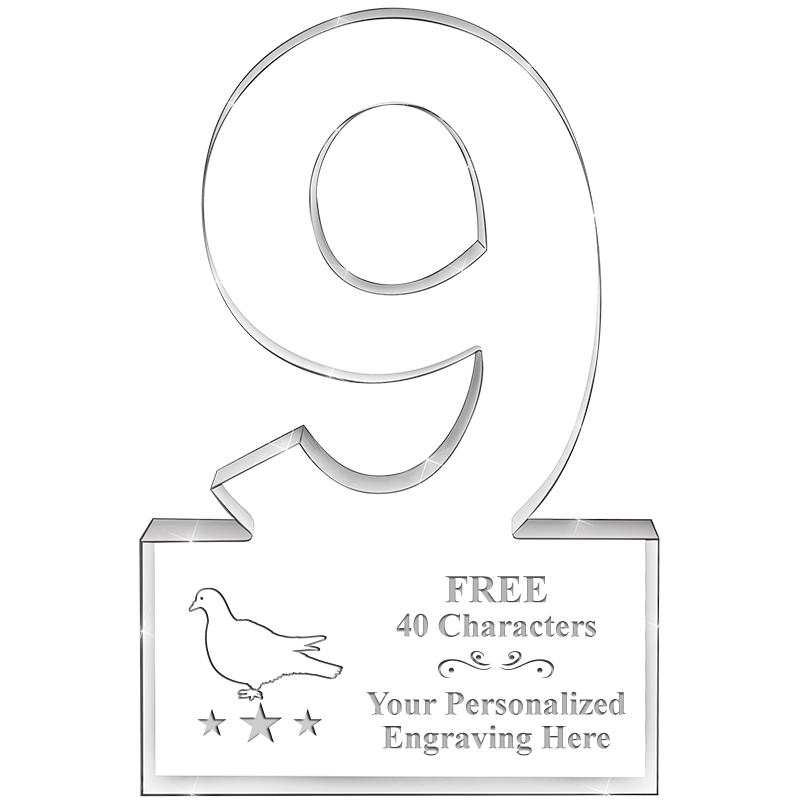 6" 9 YEARS OF SERVICE ACRYLIC