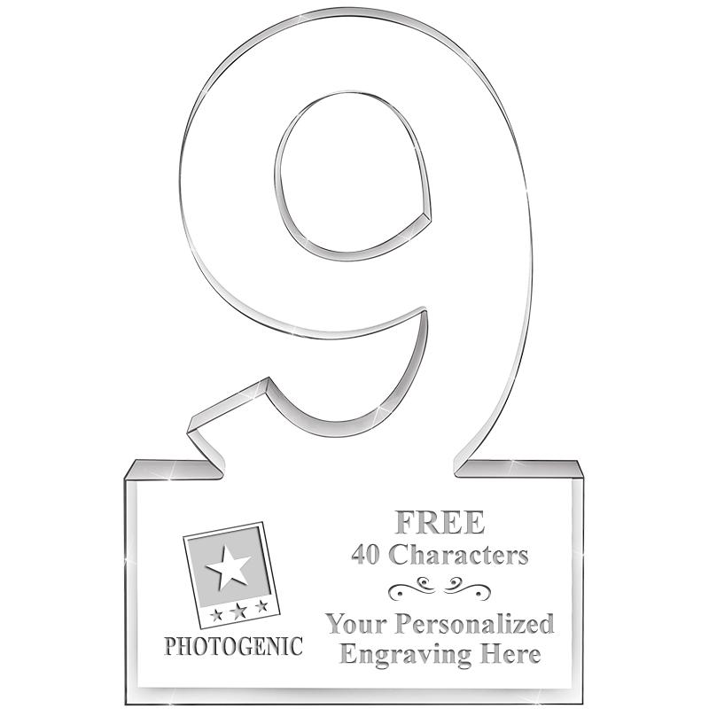 6" 9 YEARS OF SERVICE ACRYLIC