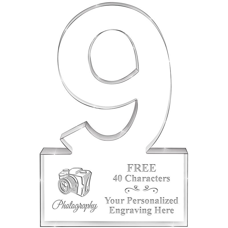 6" 9 YEARS OF SERVICE ACRYLIC