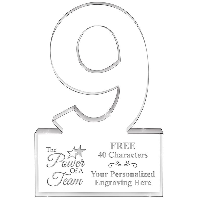 6" 9 YEARS OF SERVICE ACRYLIC