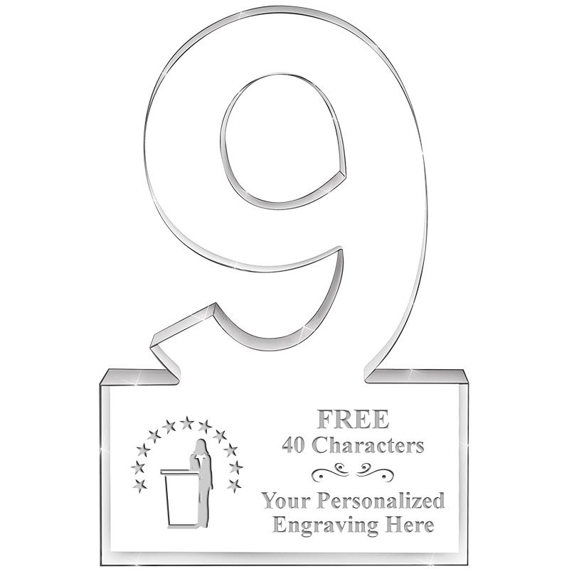 6" 9 YEARS OF SERVICE ACRYLIC