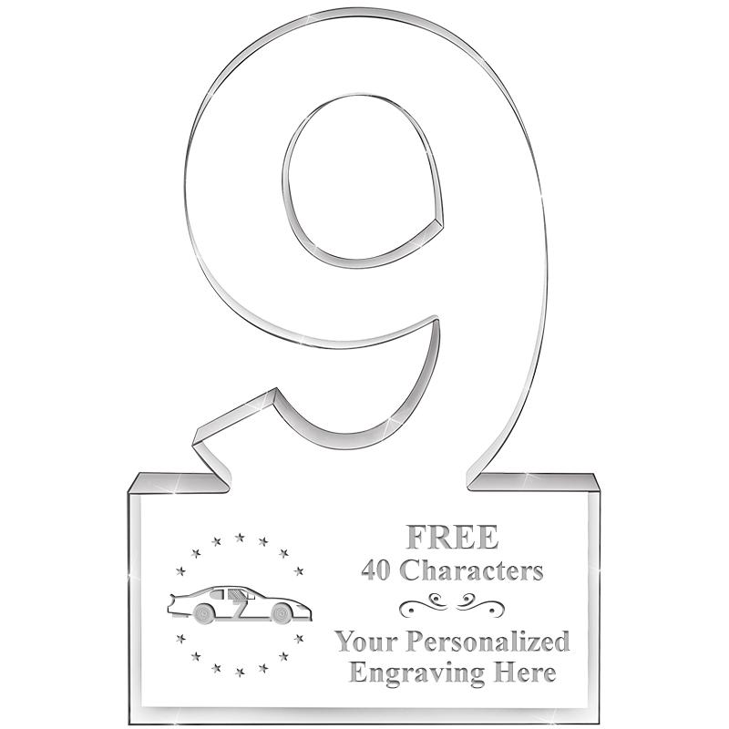 6" 9 YEARS OF SERVICE ACRYLIC