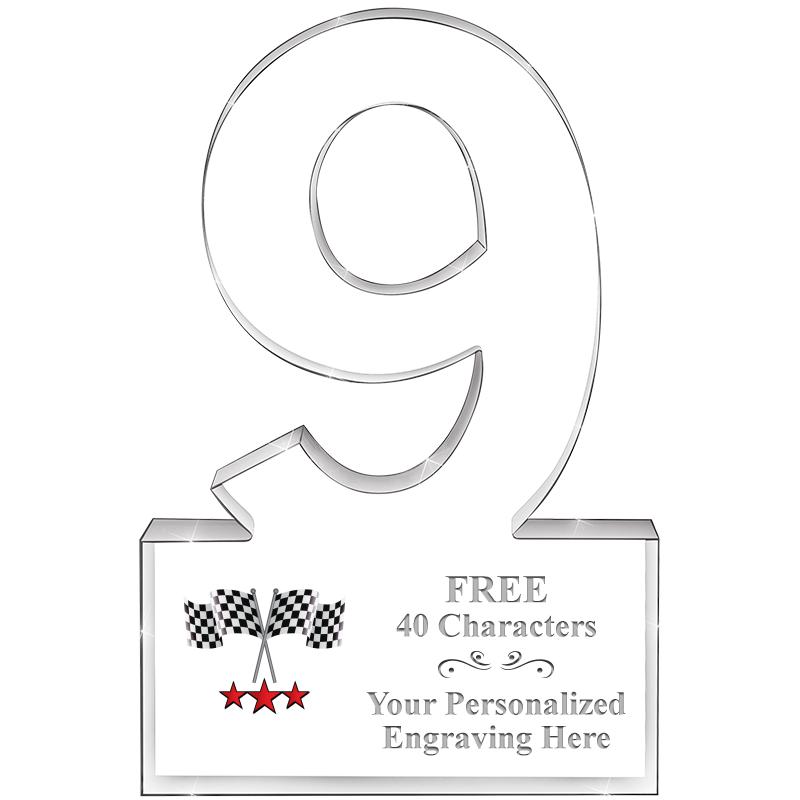 6" 9 YEARS OF SERVICE ACRYLIC