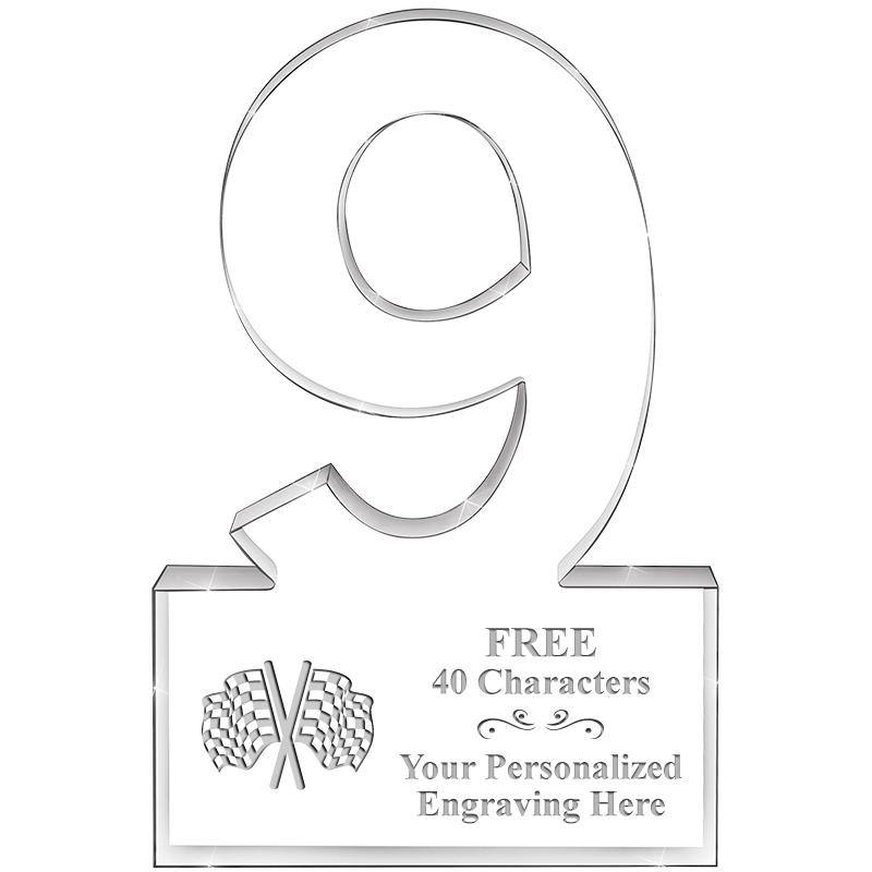 6" 9 YEARS OF SERVICE ACRYLIC