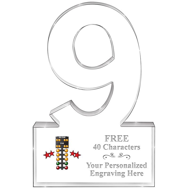 6" 9 YEARS OF SERVICE ACRYLIC