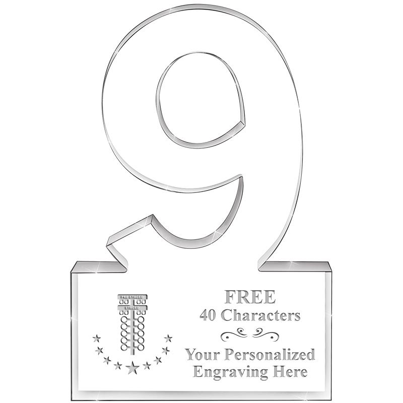 6" 9 YEARS OF SERVICE ACRYLIC