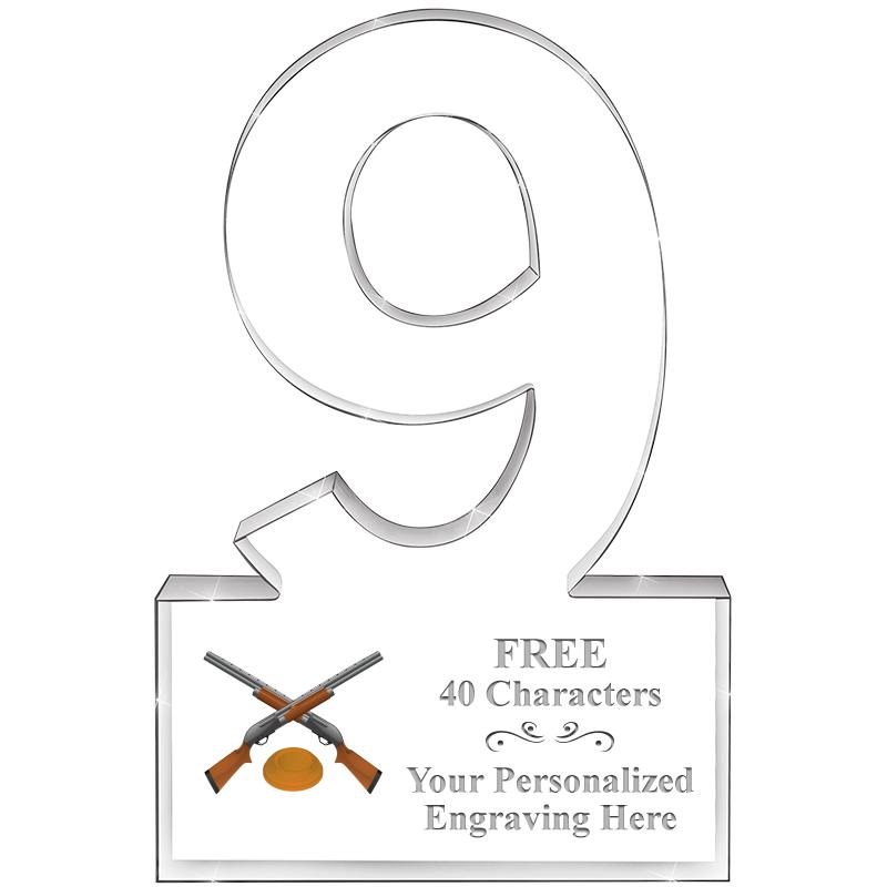 6" 9 YEARS OF SERVICE ACRYLIC