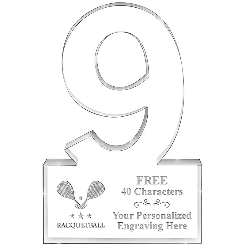 6" 9 YEARS OF SERVICE ACRYLIC