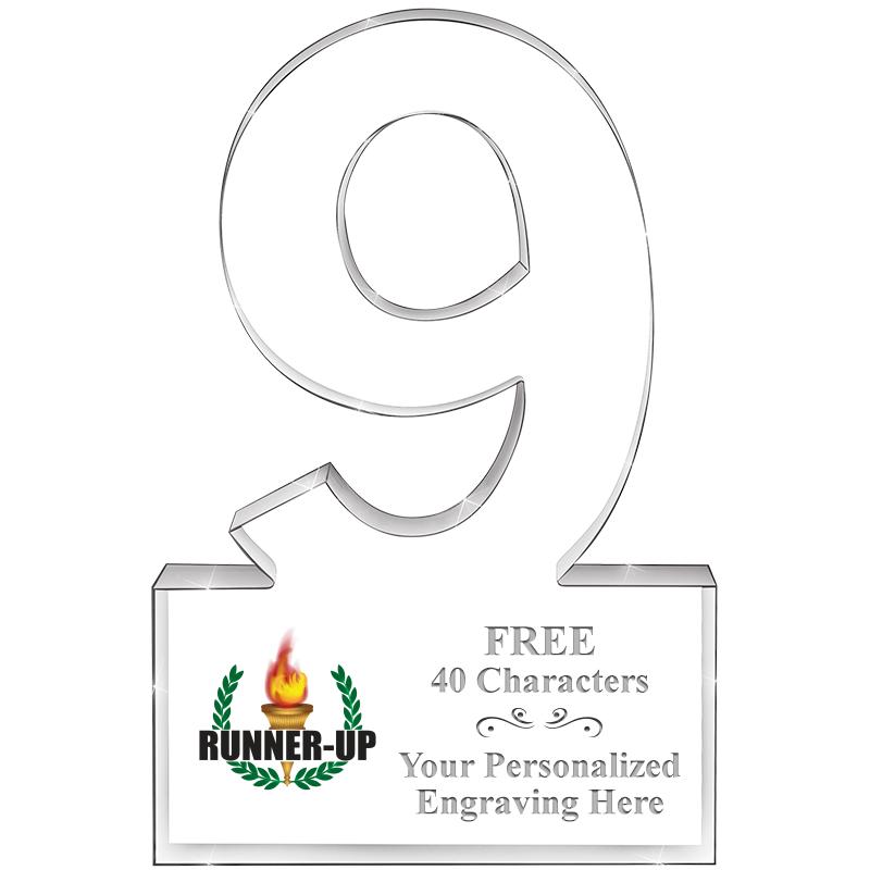 6" 9 YEARS OF SERVICE ACRYLIC