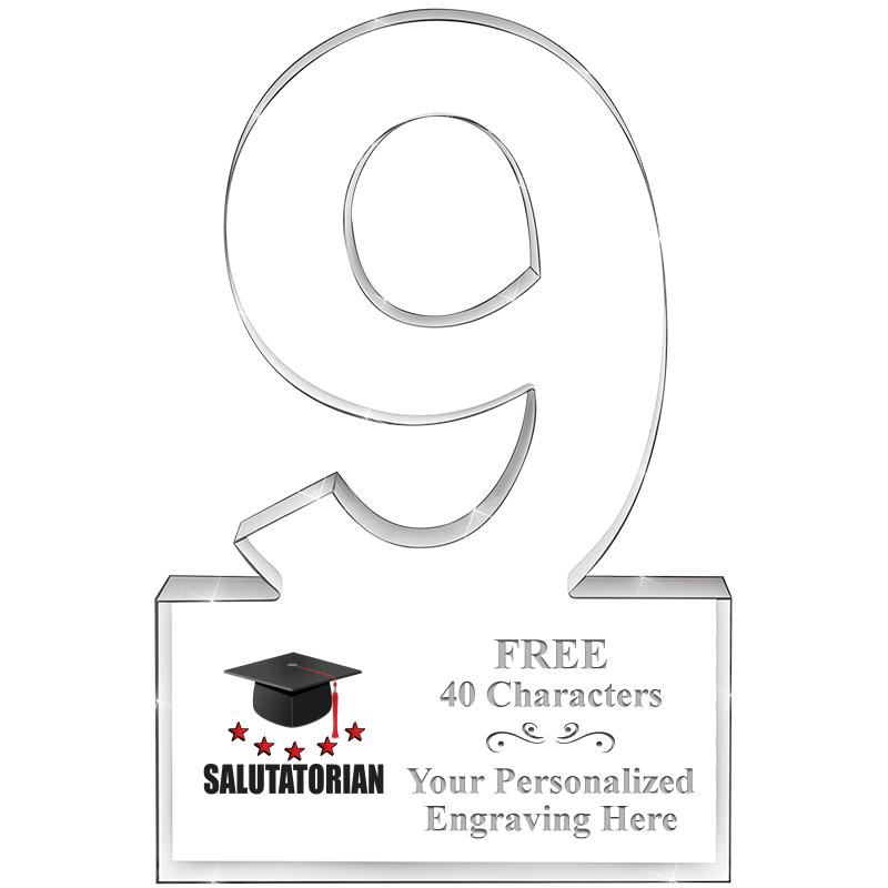 6" 9 YEARS OF SERVICE ACRYLIC