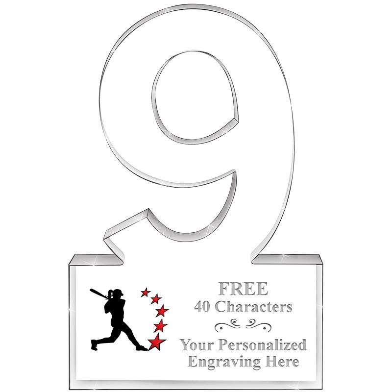 6" 9 YEARS OF SERVICE ACRYLIC