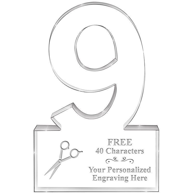 6" 9 YEARS OF SERVICE ACRYLIC