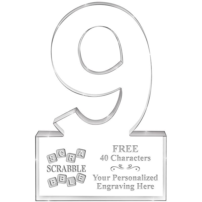 6" 9 YEARS OF SERVICE ACRYLIC